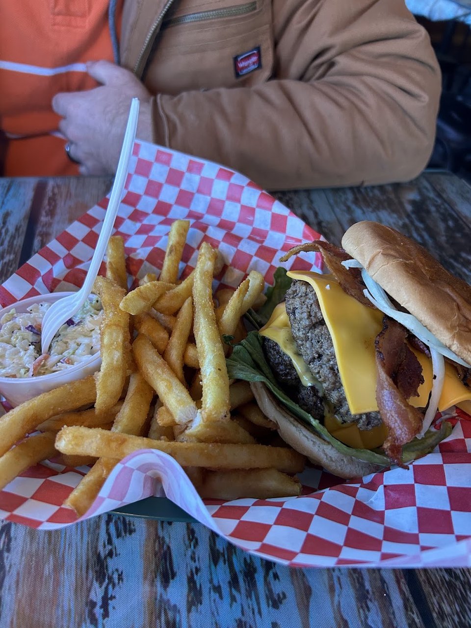 Double Bacon Cheeseburger Plate